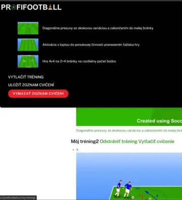 Uložte všechna cvičení z každé kategorie do sekce Můj trénink a vytvořte tak kompletní tréninkovou jednotku