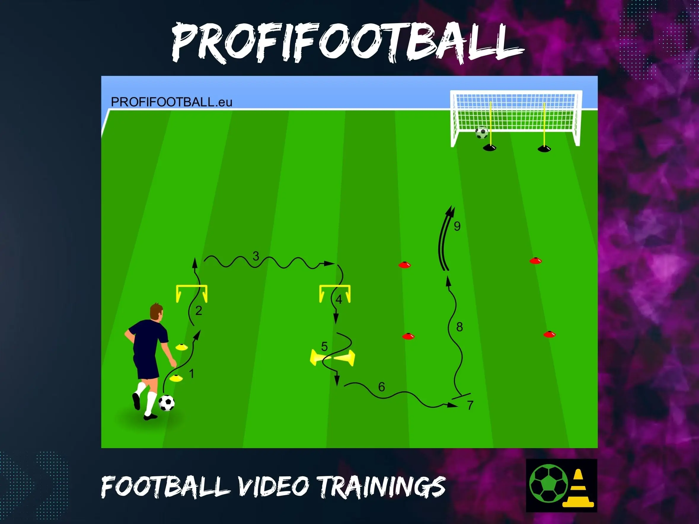 Míč přes překážky s přesností zakončení